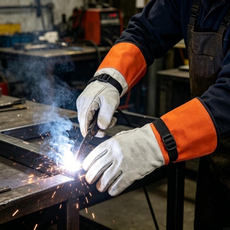 Heated Gloves Electric - 14 İnç Keçi Derisi Isıya Dayanıklı