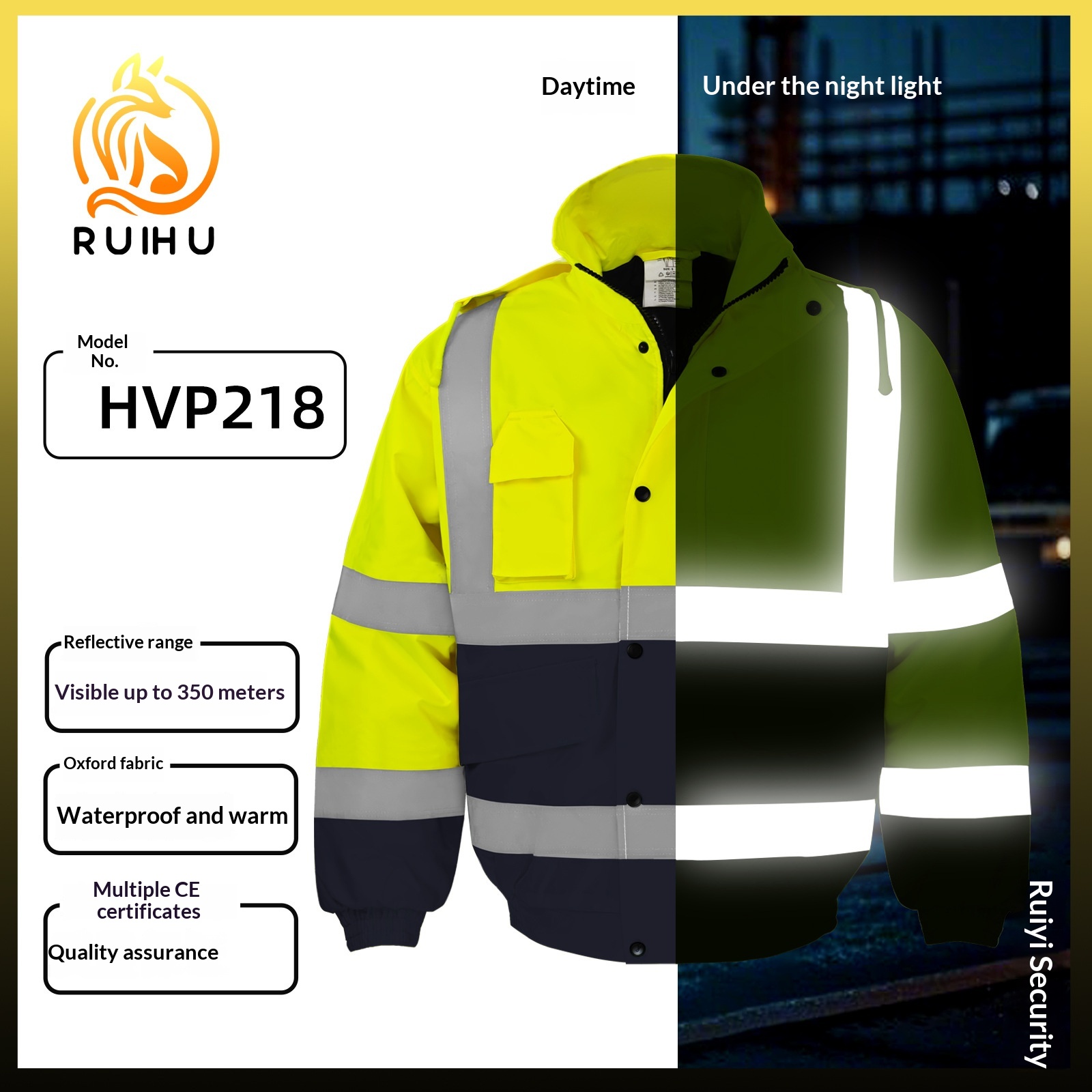 Winter Clothing Pk - Kışlık Yüksek Görünürlüklü Sıcak Erkek Ceketi