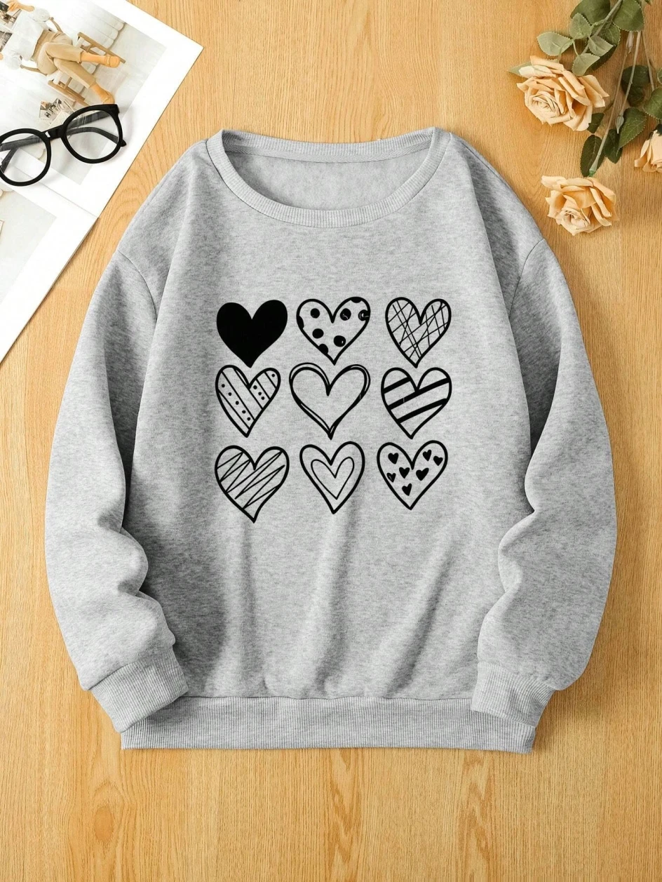 Basit Çizgiler Kalp Çizim Bask - Winter Clothing Drawing incelemesi ve fiyatı